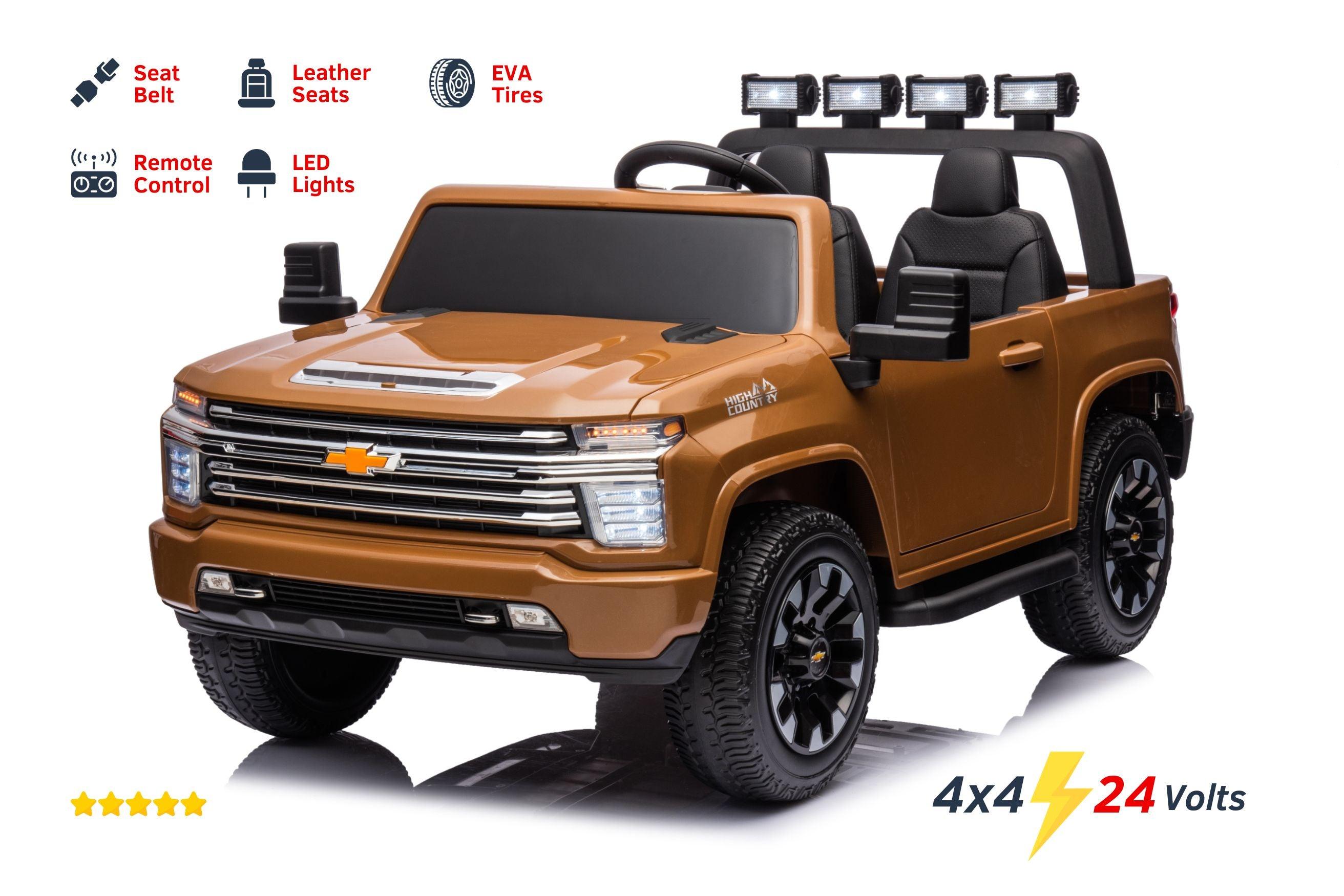 24V 4x4 Chevrolet Silverado 2 Seater Ride on Truck for Kids - DTI Direct Canada