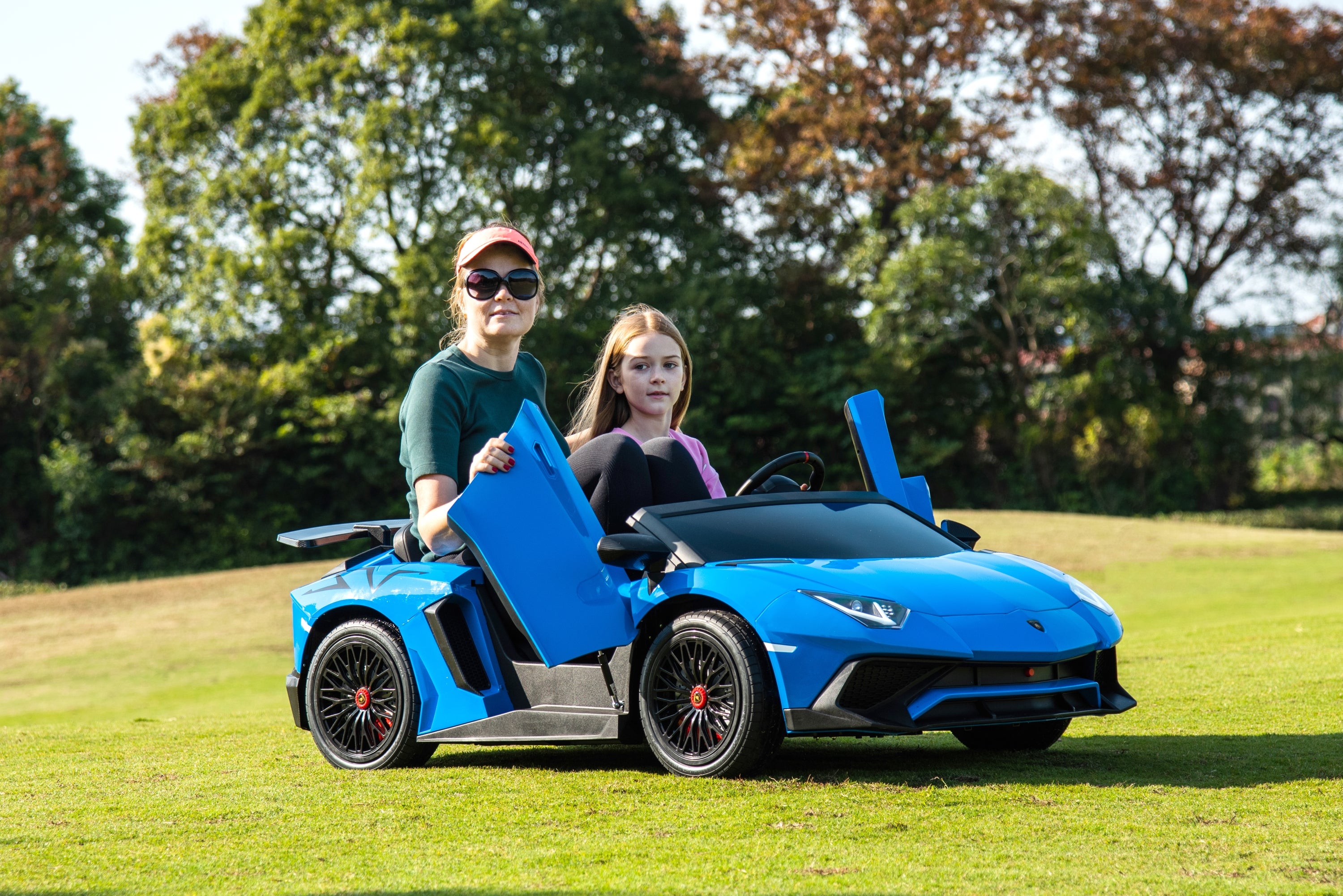 24V Lamborghini Aventador 2 Seater Ride On Car for Kids: Advanced Brushless Motor & Differential for High-Octane Fun - DTI Direct Canada