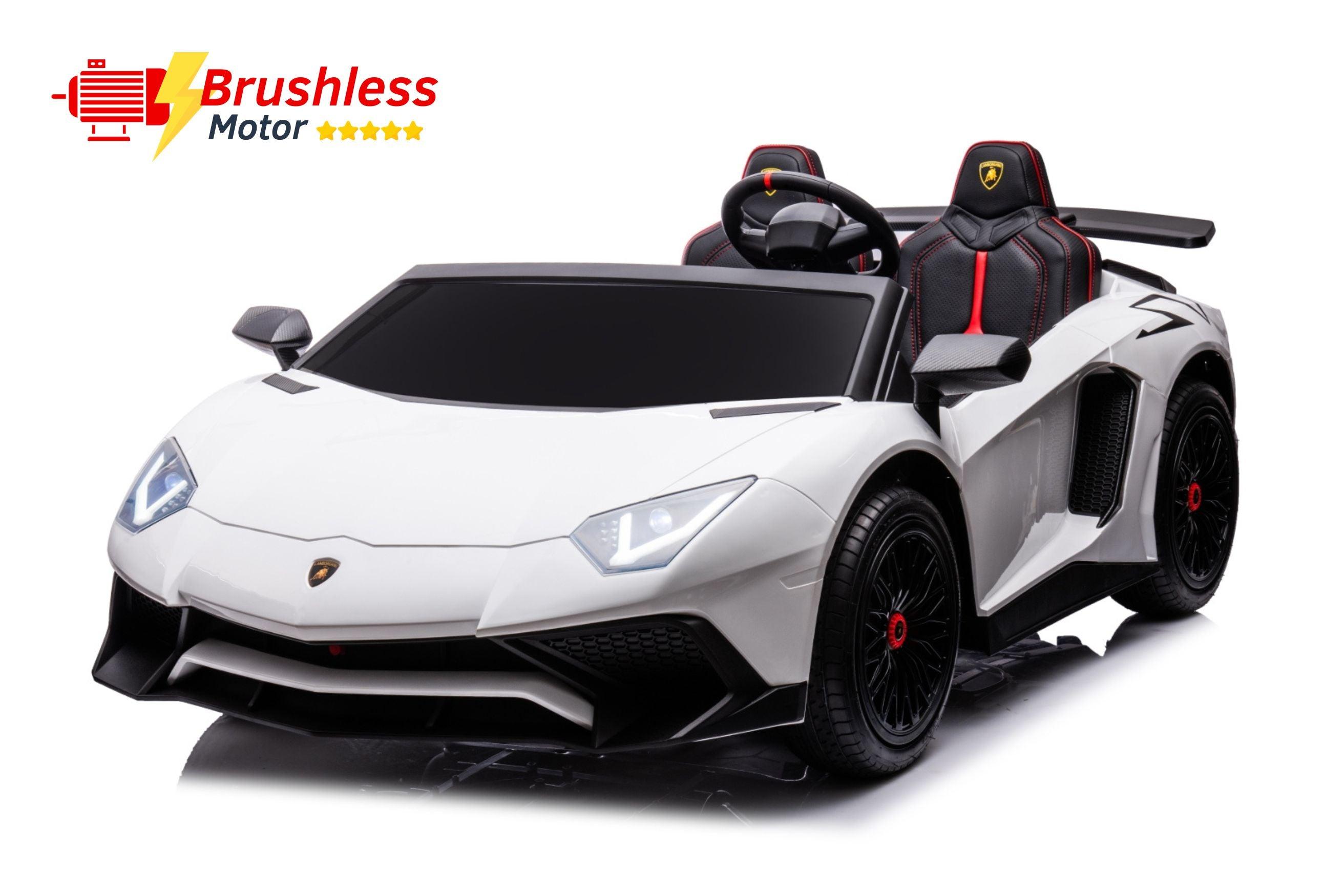 24V Lamborghini Aventador 2 Seater Ride On Car for Kids: Advanced Brushless Motor & Differential for High-Octane Fun - DTI Direct Canada