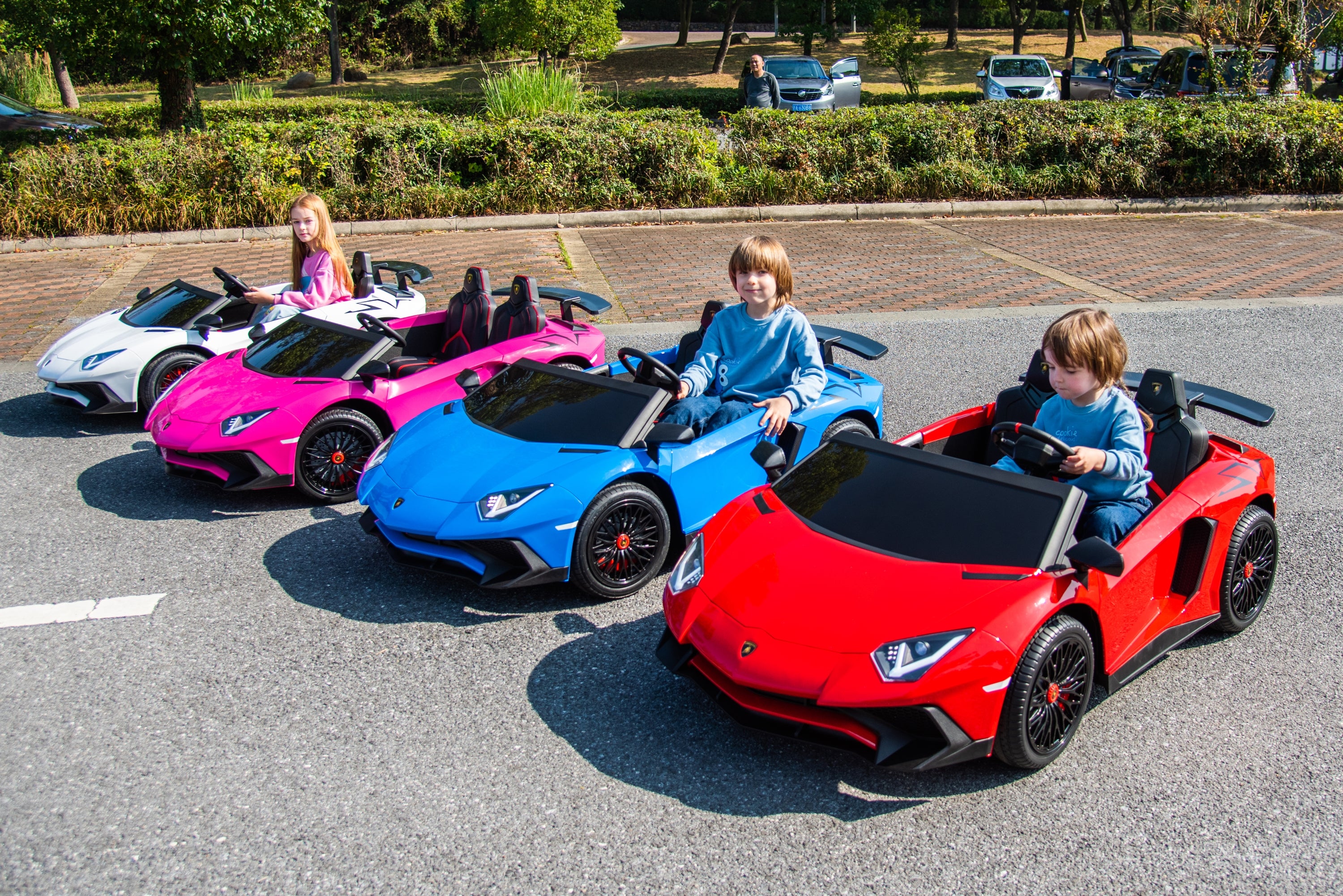 24V Lamborghini Aventador 2 Seater Ride On Car for Kids: Advanced Brushless Motor & Differential for High-Octane Fun - DTI Direct Canada