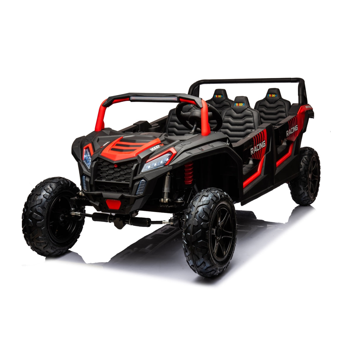 Freddo Beast XL 48 V : le buggy des dunes 4 places pour enfants le plus rapide au monde avec moteur sans balais avancé et différentiel de précision