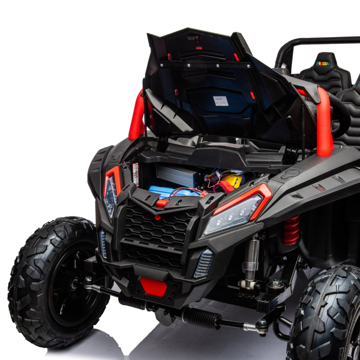 Freddo Beast XL 48 V : le buggy des dunes 4 places pour enfants le plus rapide au monde avec moteur sans balais avancé et différentiel de précision