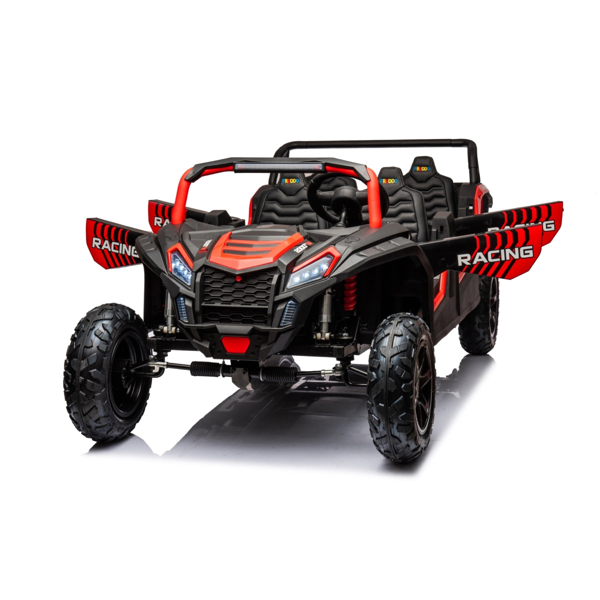 Freddo Beast XL 48 V : le buggy des dunes 4 places pour enfants le plus rapide au monde avec moteur sans balais avancé et différentiel de précision