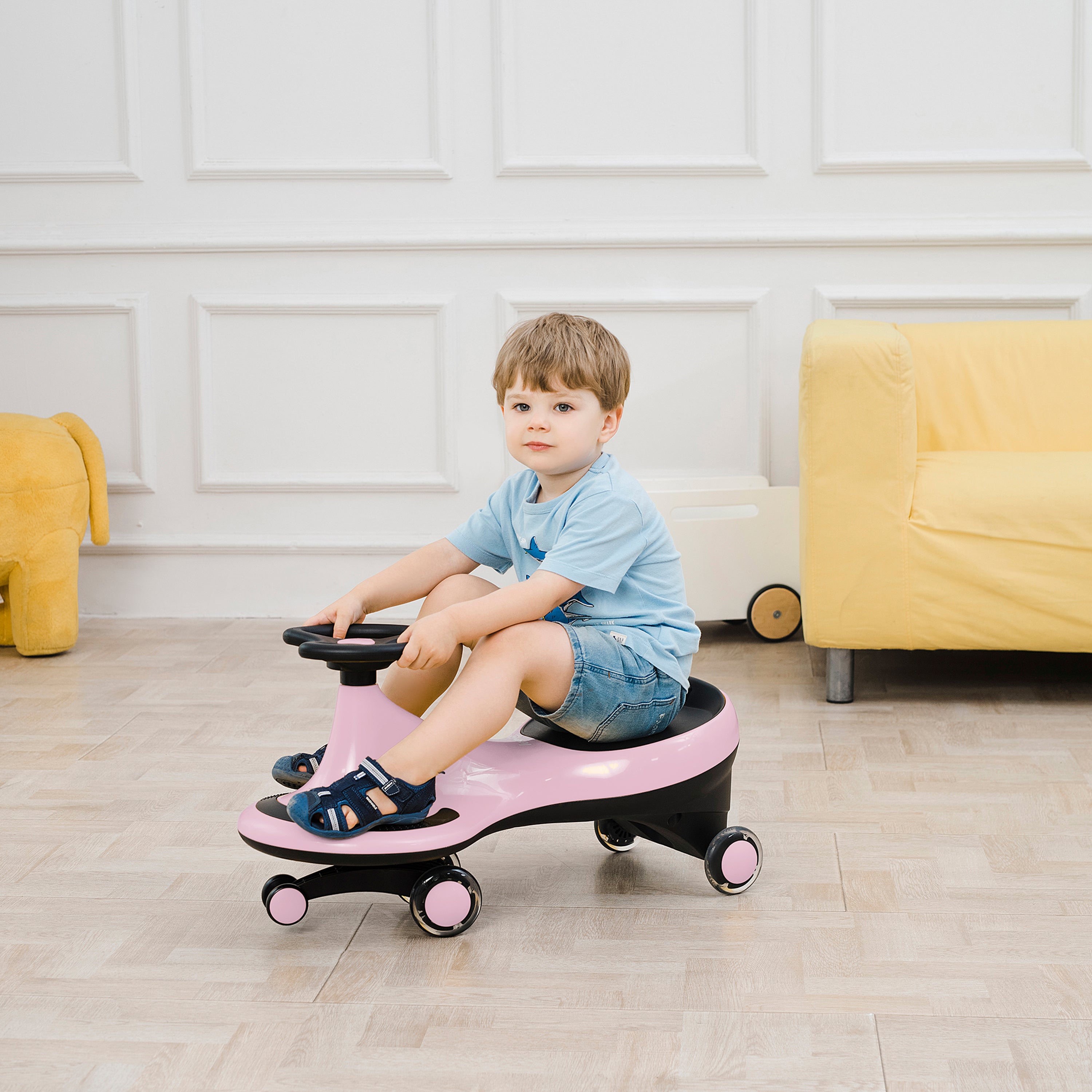 Freddo Toys Swing Car with Flashing Wheels