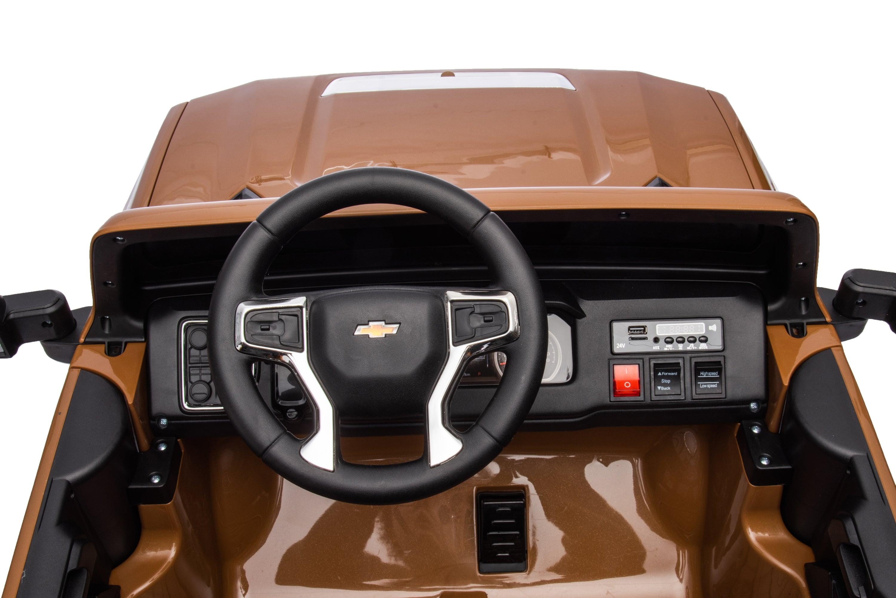 24V 4x4 Chevrolet Silverado 2 Seater Ride on Truck for Kids - DTI Direct Canada