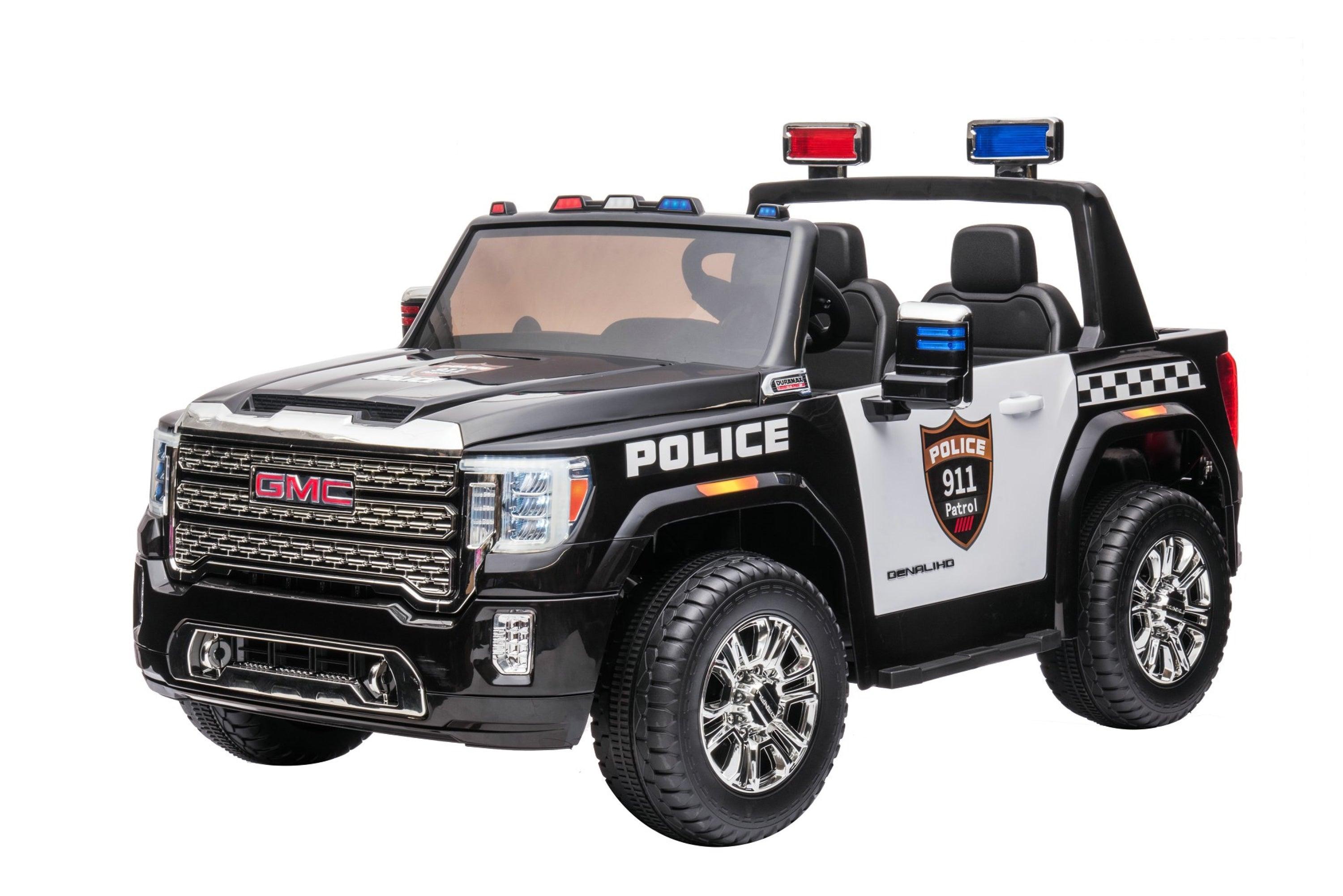 24V GMC Sierra Denali 2 Seater Police Ride-On Truck - DTI Direct Canada