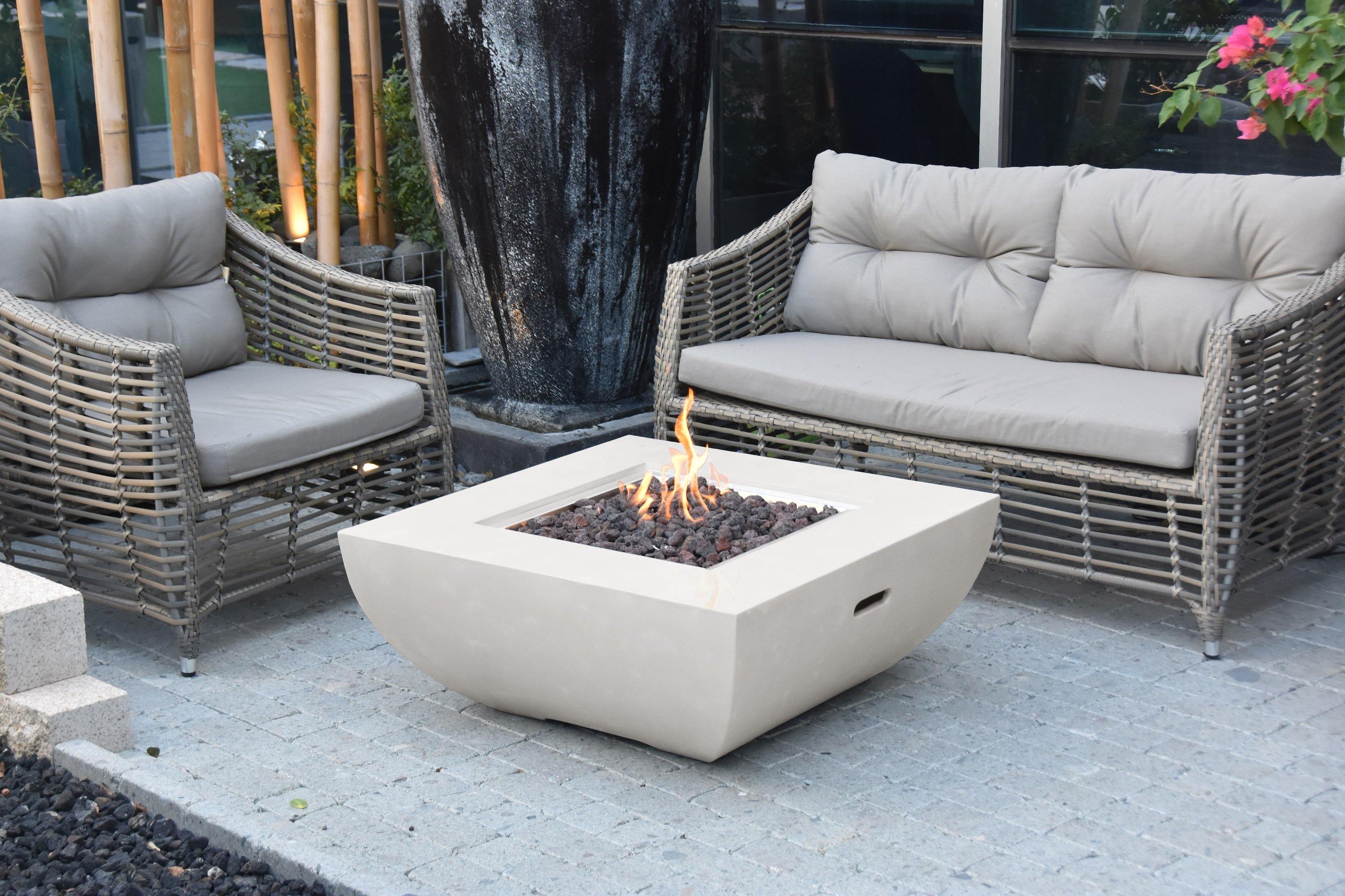 Florence Fire Table - Natural Concrete - DTI Direct Canada